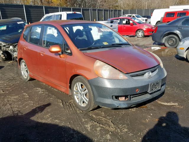 JHMGD38607S035034 - 2007 HONDA FIT S ORANGE photo 1