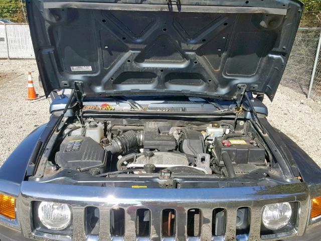 5GTDN13E178146511 - 2007 HUMMER H3 GREEN photo 7