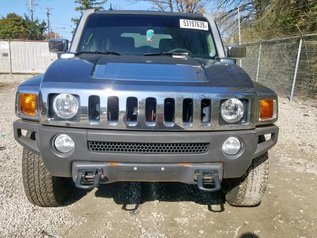 5GTDN13E178146511 - 2007 HUMMER H3 GREEN photo 9