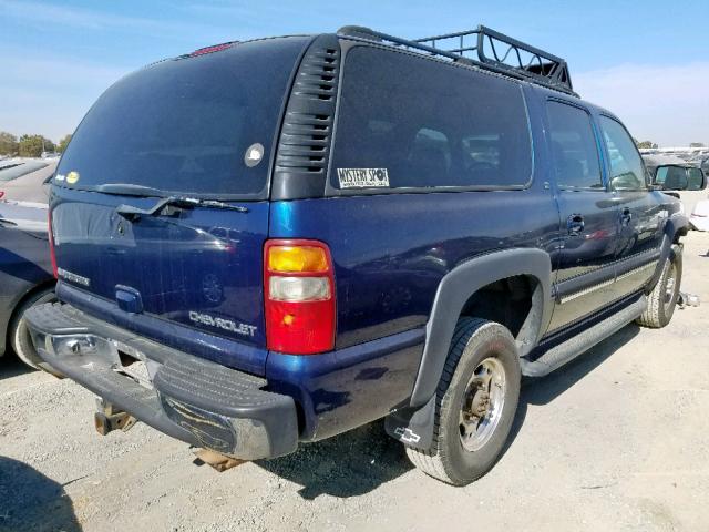 3GNGK26G41G158564 - 2001 CHEVROLET SUBURBAN K BLUE photo 4