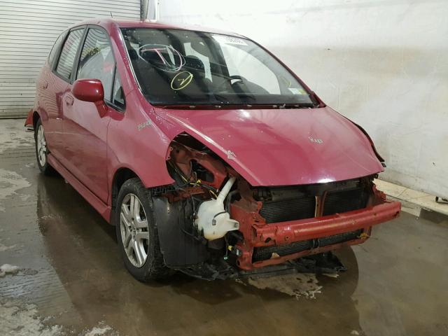 JHMGD38657S026491 - 2007 HONDA FIT S RED photo 1