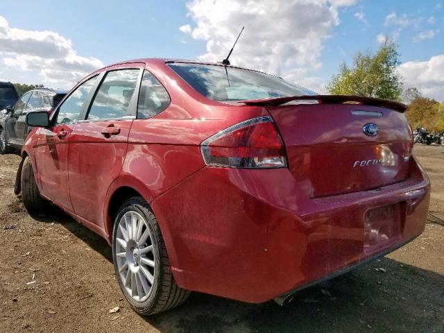 1FAHP3GN1AW135820 - 2010 FORD FOCUS SES RED photo 3