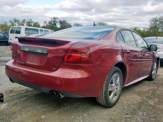 2G2WR554X71221035 - 2007 PONTIAC GRAND PRIX RED photo 4