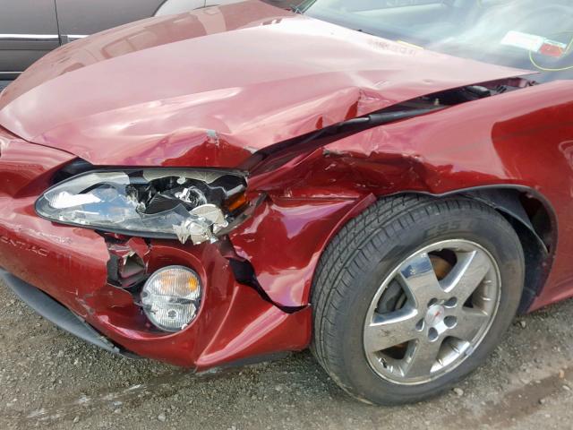 2G2WR554X71221035 - 2007 PONTIAC GRAND PRIX RED photo 9