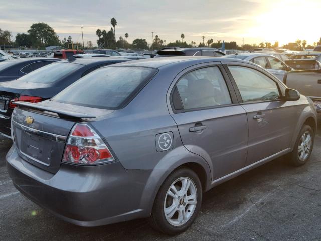 KL1TG5DE5BB220096 - 2011 CHEVROLET AVEO LT GRAY photo 4