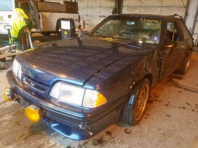 1FACP41MXMF122634 - 1991 FORD MUSTANG LX BLACK photo 2