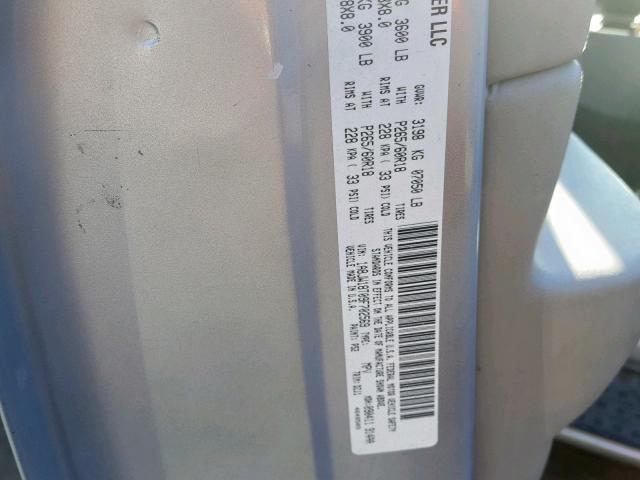 1A8JW18T09F702569 - 2009 CHRYSLER ASPEN HYBR GRAY photo 10