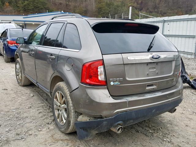 2FMDK4KC7DBA52834 - 2013 FORD EDGE LIMIT GOLD photo 3