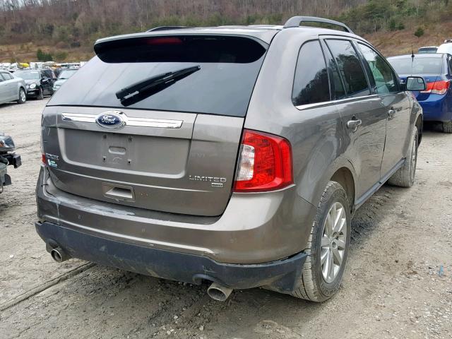 2FMDK4KC7DBA52834 - 2013 FORD EDGE LIMIT GOLD photo 4