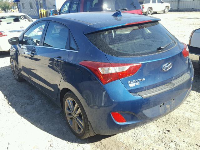 KMHD35LH7GU307347 - 2016 HYUNDAI ELANTRA GT BLUE photo 3