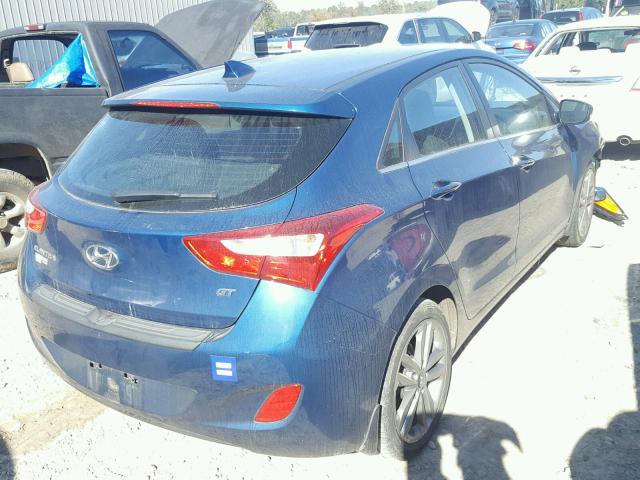 KMHD35LH7GU307347 - 2016 HYUNDAI ELANTRA GT BLUE photo 4