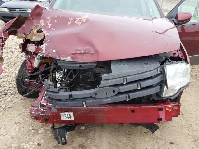 1FMDK05WX8GA33952 - 2008 FORD TAURUS X S BURGUNDY photo 10