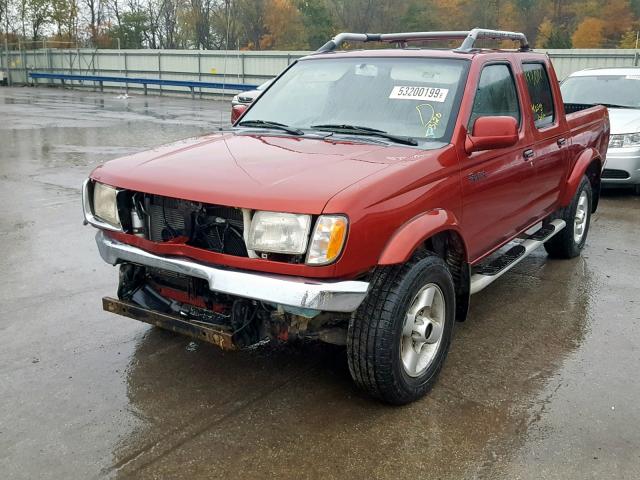 1N6ED27Y5YC387394 - 2000 NISSAN FRONTIER C RED photo 2