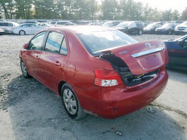 JTDBT923471064137 - 2007 TOYOTA YARIS RED photo 3