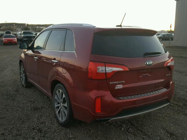 5XYKWDA79FG569572 - 2015 KIA SORENTO SX RED photo 3