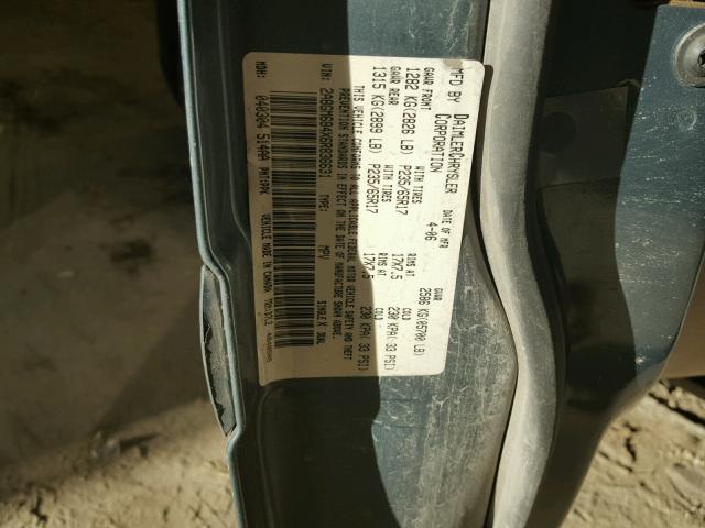 2A8GM684X6R836631 - 2006 CHRYSLER PACIFICA T BLUE photo 10