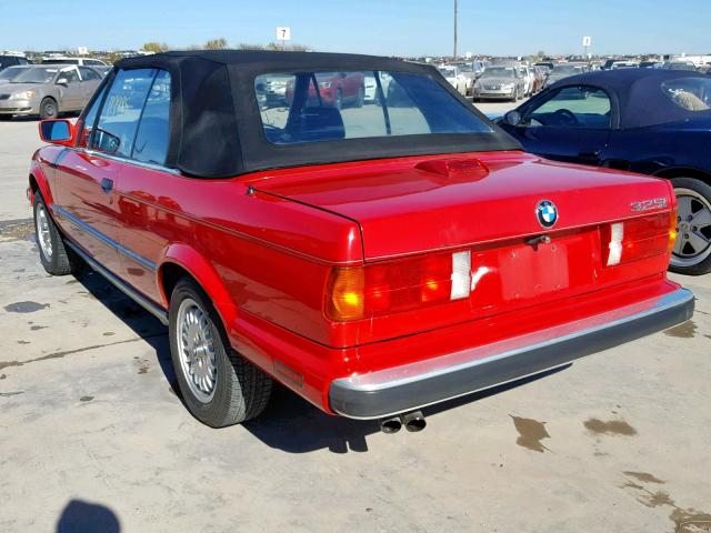 WBABB2304J1944970 - 1988 BMW 325 I AUTO RED photo 3