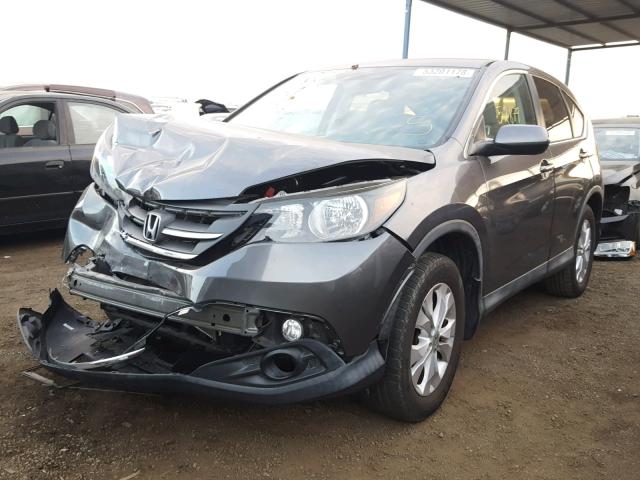 2HKRM3H76EH500835 - 2014 HONDA CR-V EXL GRAY photo 2