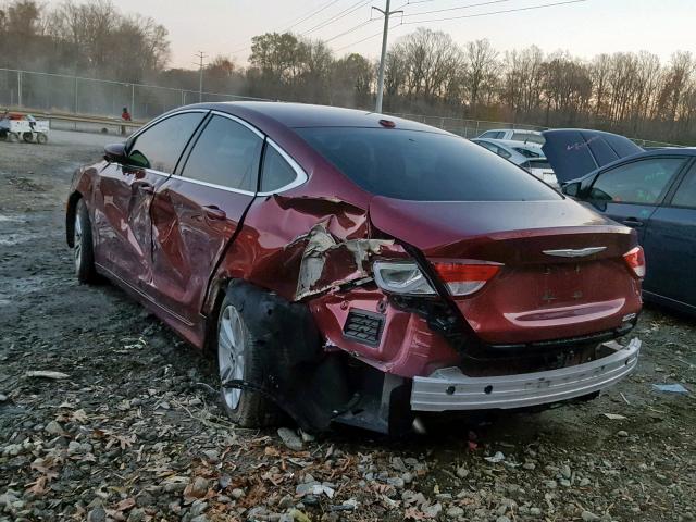 1C3CCCAB2FN681557 - 2015 CHRYSLER 200 LIMITE BURGUNDY photo 9