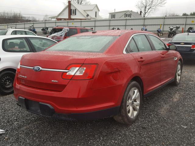 1FAHP2EW4BG104062 - 2011 FORD TAURUS SEL RED photo 4