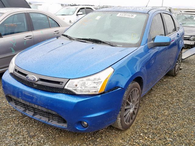 1FAHP3GN5BW106807 - 2011 FORD FOCUS SES BLUE photo 2