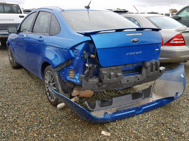 1FAHP3GN5BW106807 - 2011 FORD FOCUS SES BLUE photo 3