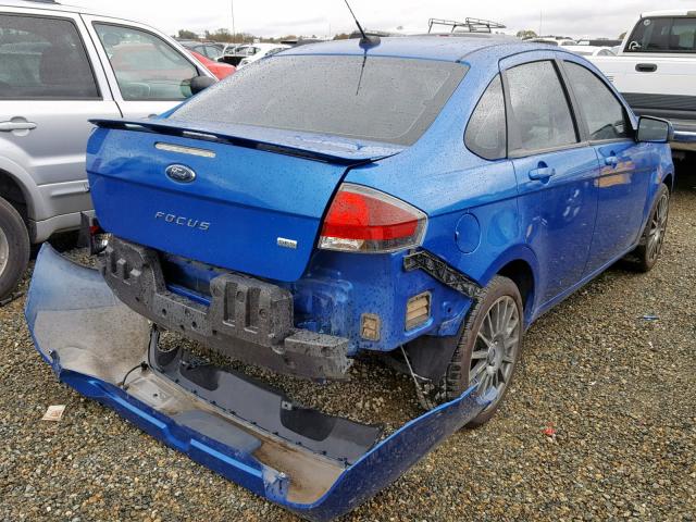 1FAHP3GN5BW106807 - 2011 FORD FOCUS SES BLUE photo 4