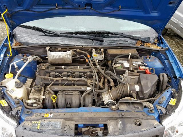 1FAHP3GN5BW106807 - 2011 FORD FOCUS SES BLUE photo 7