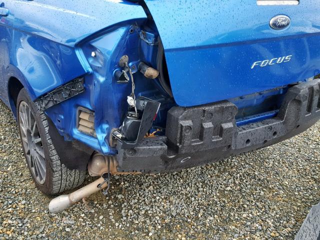 1FAHP3GN5BW106807 - 2011 FORD FOCUS SES BLUE photo 9