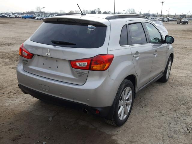 4A4AP4AW9FE030368 - 2015 MITSUBISHI OUTLANDER SILVER photo 4