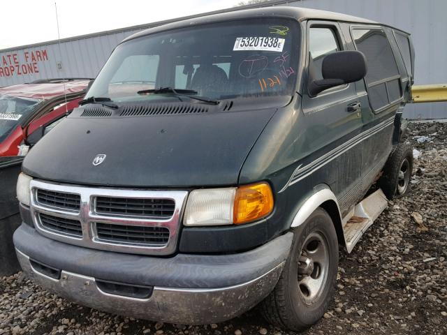 2D6WB11Y03K519240 - 2003 DODGE RAM VAN B1 GREEN photo 2