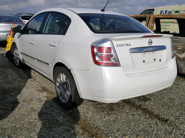 3N1AB6AP0BL711798 - 2011 NISSAN SENTRA 2.0 WHITE photo 3