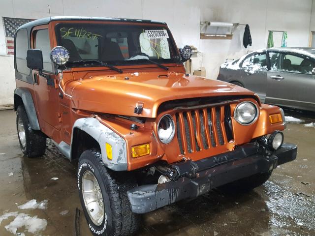 1J4FA49S61P311115 - 2001 JEEP WRANGLER / ORANGE photo 1