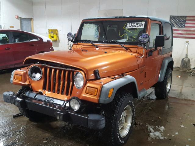 1J4FA49S61P311115 - 2001 JEEP WRANGLER / ORANGE photo 2