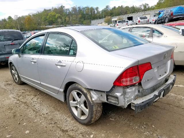 1HGFA16896L148277 - 2006 HONDA CIVIC EX SILVER photo 3