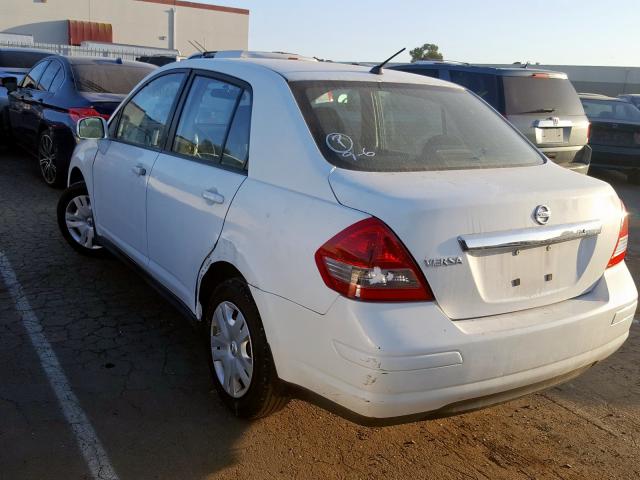 3N1BC1AP9AL426472 - 2010 NISSAN VERSA S WHITE photo 3