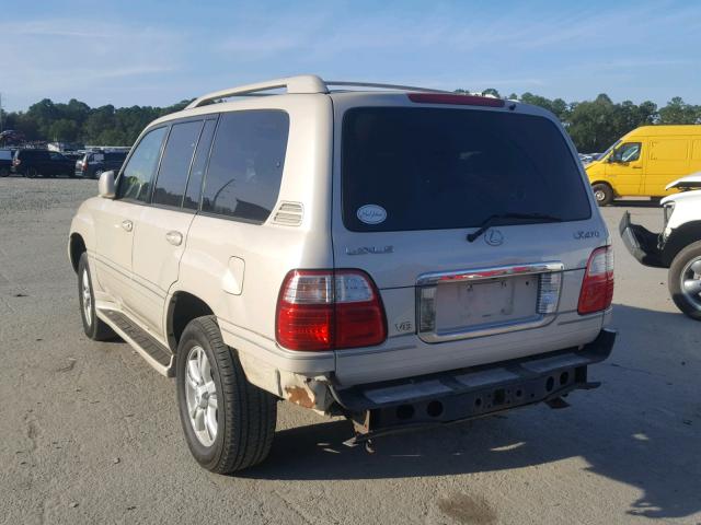 JTJHT00W643546981 - 2004 LEXUS LX 470 CREAM photo 3