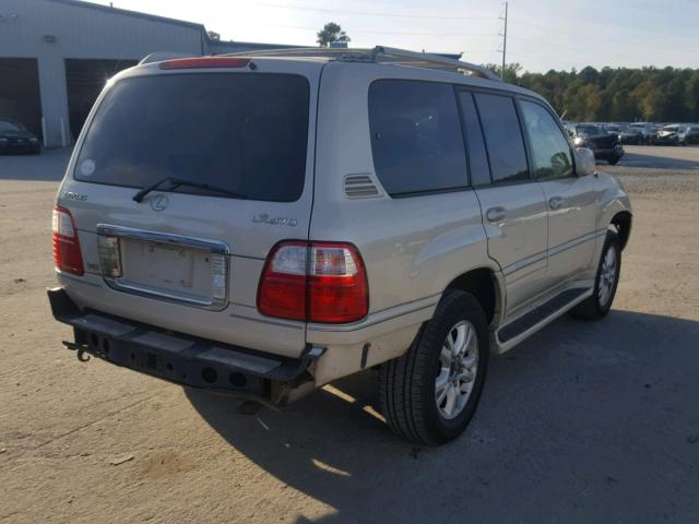 JTJHT00W643546981 - 2004 LEXUS LX 470 CREAM photo 4