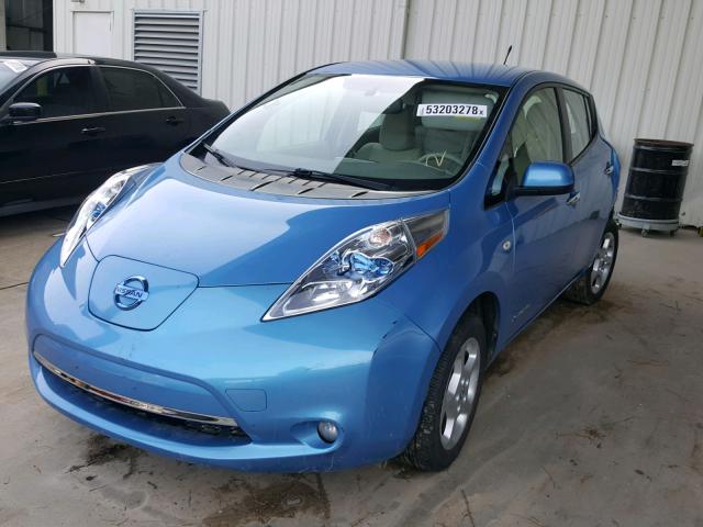 JN1AZ0CP6CT019225 - 2012 NISSAN LEAF SV BLUE photo 2