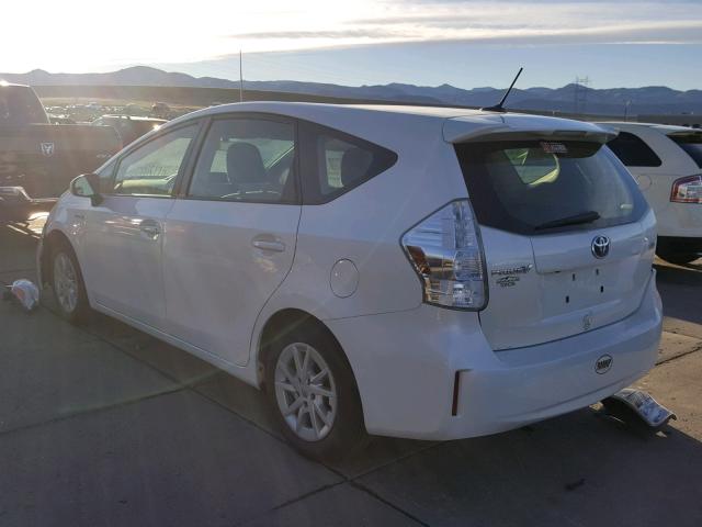 JTDZN3EU8C3166419 - 2012 TOYOTA PRIUS V WHITE photo 3