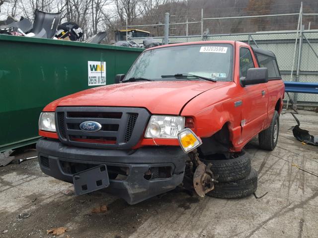 1FTYR10D47PA31819 - 2007 FORD RANGER RED photo 2