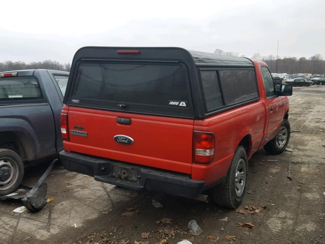 1FTYR10D47PA31819 - 2007 FORD RANGER RED photo 4