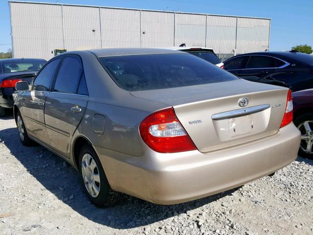 4T1BE32K43U654132 - 2003 TOYOTA CAMRY LE GOLD photo 3