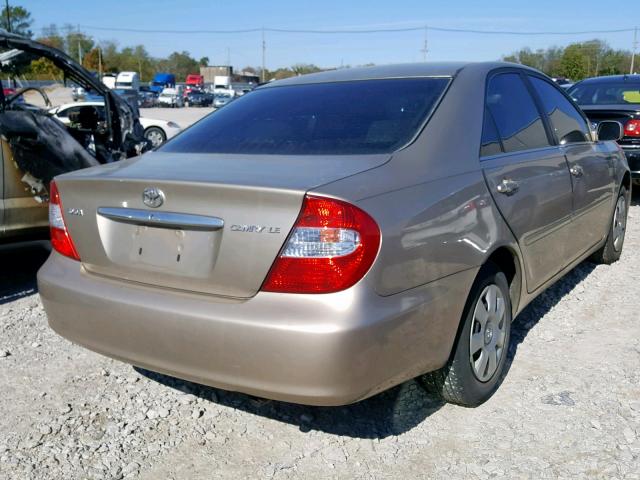 4T1BE32K43U654132 - 2003 TOYOTA CAMRY LE GOLD photo 4