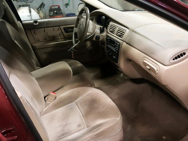 1MEFM50U65A629566 - 2005 MERCURY SABLE GS MAROON photo 6