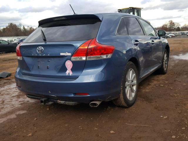 4T3ZA3BB3AU031275 - 2010 TOYOTA VENZA BASE BLUE photo 4