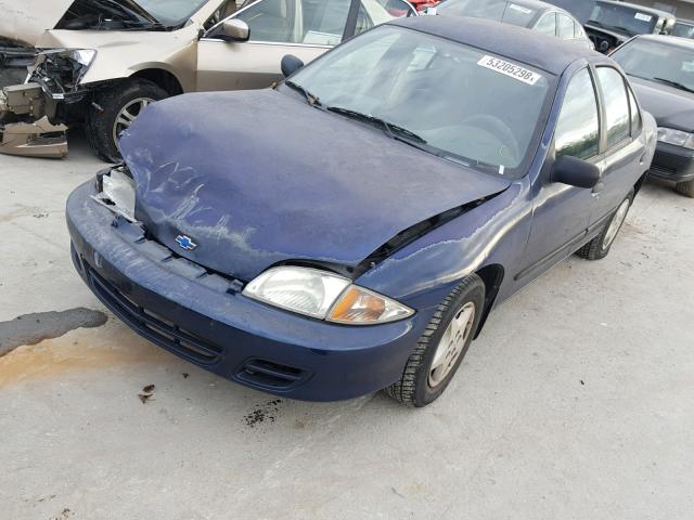 1G1JC524X17178959 - 2001 CHEVROLET CAVALIER B BLUE photo 2