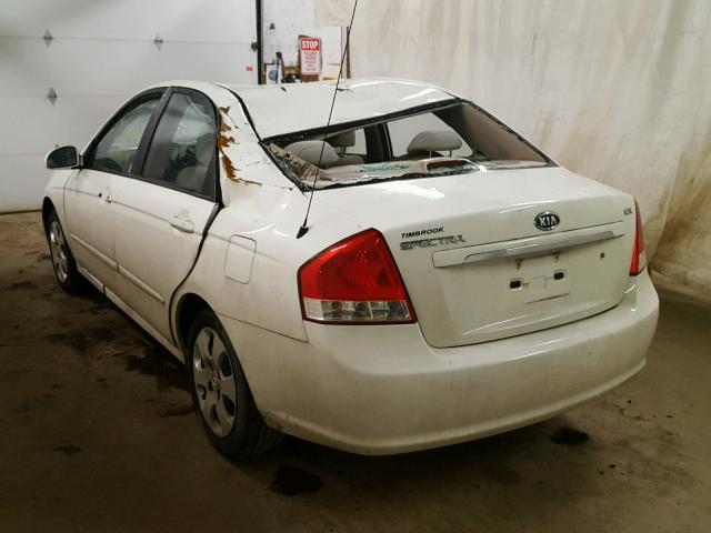 KNAFE222995661352 - 2009 KIA SPECTRA EX WHITE photo 3