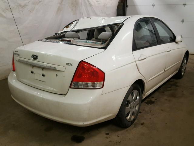 KNAFE222995661352 - 2009 KIA SPECTRA EX WHITE photo 4