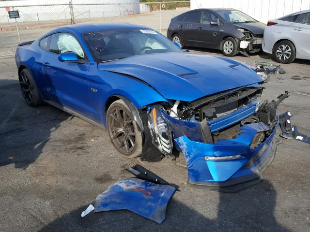 1FA6P8CF2K5113092 - 2019 FORD MUSTANG GT BLUE photo 1